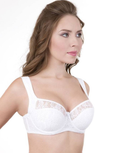 Бюстгальтер полумягкий с подкроем Lina A 6018 белый, Цвет: белый, Размеры: 75D, изображение 7