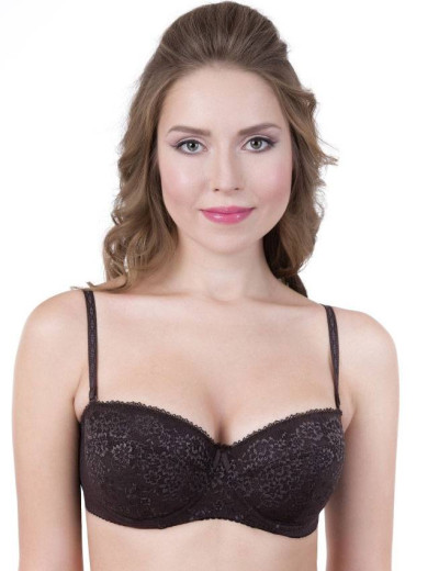 Бюстгальтер балконет анжелика Lina A 6035 коричневый, Цвет: коричневый, Размеры: 85E, изображение 5