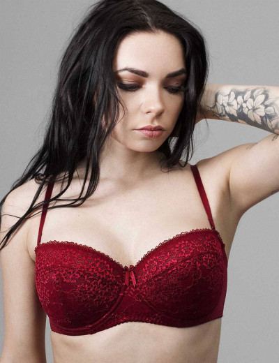 Бюстгальтер балконет анжелика Lina A 6035 румба, Цвет: румба, Размеры: 90D, изображение 6