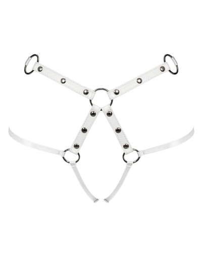 Эротическая портупея на бедра Obsessive A758, Цвет: белый, Размеры: S/M/L, изображение 3