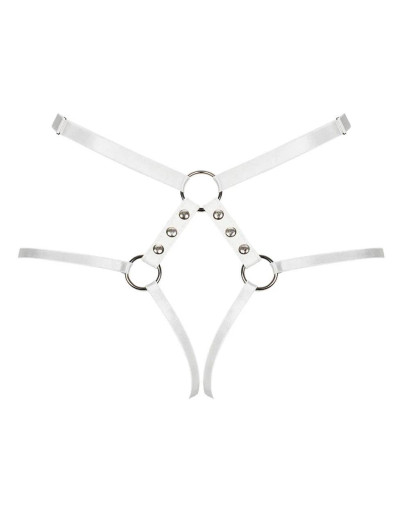 Эротическая портупея на бедра Obsessive A758, Цвет: белый, Размеры: S/M/L, изображение 4