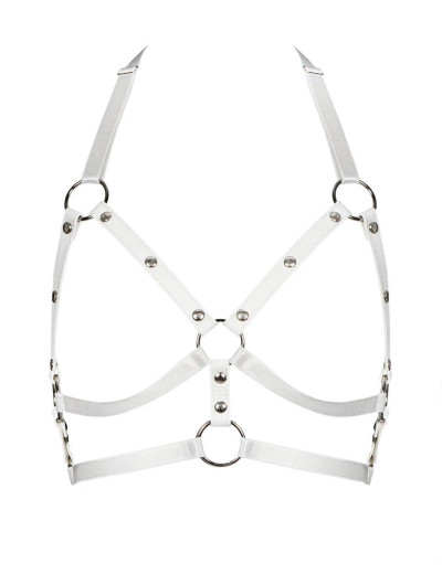 Эротическая портупея на грудь Obsessive A759, Цвет: белый, Размеры: S/M/L, изображение 3