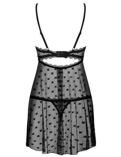 Сексуальная сорочка Obsessive ASTRALYA CHEMISE, Цвет: черный, Размеры: L/XL, изображение 4