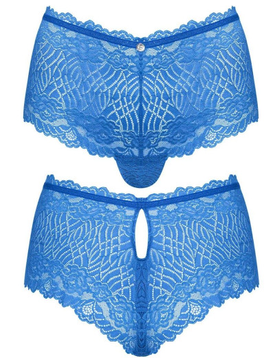 Высокие шортики стринги Obsessive BLUELLIA, Цвет: голубой, Размеры: L/XL, изображение 3