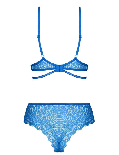 Сексуальный комплект Obsessive BLUELLIA SET, Цвет: голубой, Размеры: L/XL, изображение 4