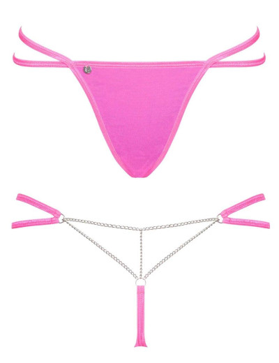 Трусики стринги Obsessive CHAINTY, Цвет: розовый, Размеры: L/XL, изображение 3