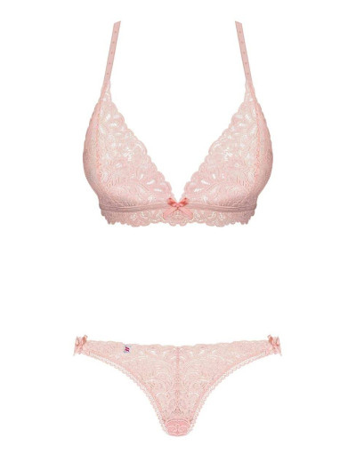 Сексуальный комплект Obsessive DELICANTA SET розовый, Цвет: розовый, Размеры: L/XL, изображение 3