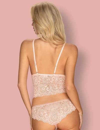 Комплект топ + трусики Obsessive DELICANTA SET розовый, Цвет: розовый, Размеры: L/XL, изображение 2