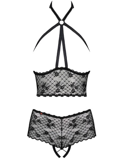 Сексуальный комплект Obsessive NETTSY SET, Цвет: черный, Размеры: L/XL, изображение 3