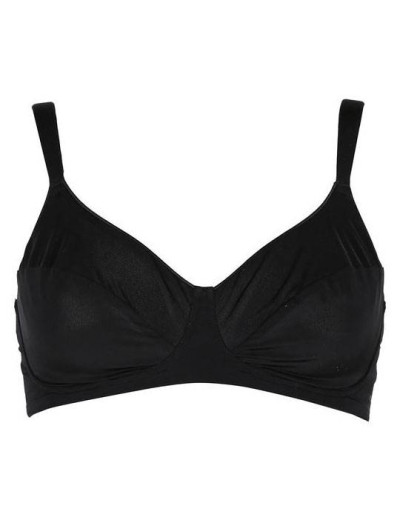 Гладкий мягкий бюстгальтер без косточек Sielei PLUS 2540 nero, Цвет: nero, Размеры: 80D, изображение 4