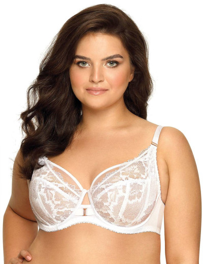 Кружевной мягкий бюстгальтер с подкроем Ava YUCCA 1938 M белый, Цвет: белый, Размеры: 65E, изображение 3