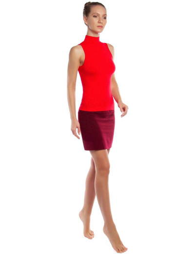 Водолазка бесшовная без рукавов Mademoiselle DOLCEVITA S/M rosso, Цвет: rosso, Размеры: S/M, изображение 3