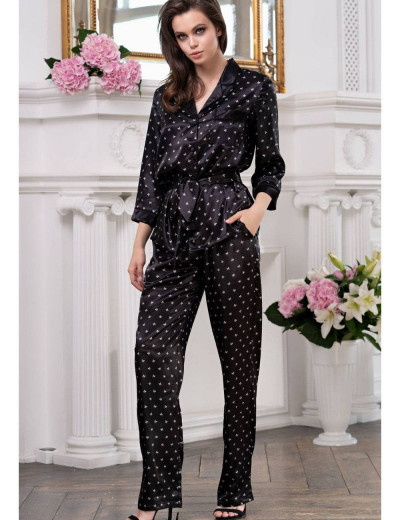 Атласный комплект-тройка Mia-Mella CLEVER 8946 черный, Цвет: черный, Размеры: S, изображение 4