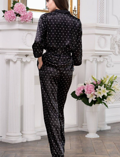 Атласный комплект-тройка Mia-Mella CLEVER 8946 черный, Цвет: черный, Размеры: S, изображение 3