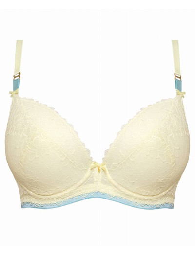 Бюстгальтер балконет пуш-ап Nipplex ILONA P-UP, Цвет: желтый, Размеры: 70E, изображение 5