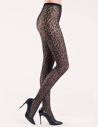 Колготки с леопардовым узором Gabriella 683 LEO, Цвет: леопард, Размеры: 1/2, изображение 2