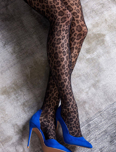 Колготки с леопардовым узором Gabriella 715 CATY, Цвет: леопард, Размеры: 2, изображение 2