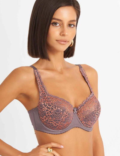 Бюстгальтер полумягкий биколор Simona M 900 акула, Цвет: акула, Размеры: 80E, изображение 5