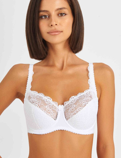 Бюстгальтер полумягкий Simona M 900 белый, Цвет: белый, Размеры: 95F, изображение 4