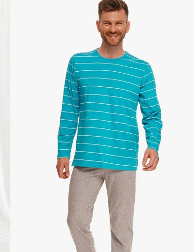 Мужская пижама Taro 2639/2640 HARRY бирюзовый/серый, Цвет: бирюзовый/серый, Размеры: L, изображение 2