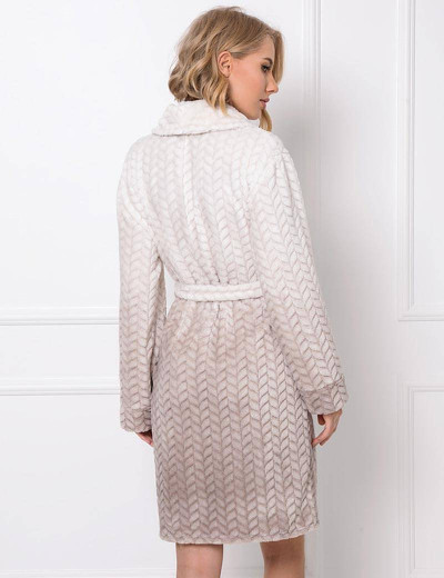 Плюшевый халат Aruelle BARTHY, Цвет: бежевый, Размеры: XS, изображение 2
