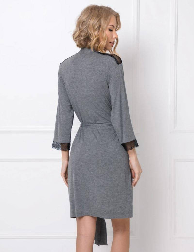 Легкий халат из вискозы Aruelle CAMILLA, Цвет: серый, Размеры: XS, изображение 2 Легкий халат из вискозы Aruelle CAMILLA, Цвет: серый, Размеры: XS, изображение 2