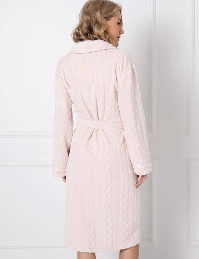 Теплый халат Aruelle CARA DUSTY PINK, Цвет: розовый, Размеры: M, изображение 2