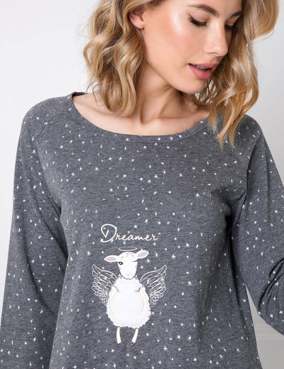 Хлопковая сорочка Aruelle DEBBIE, Цвет: графит, Размеры: XS, изображение 3