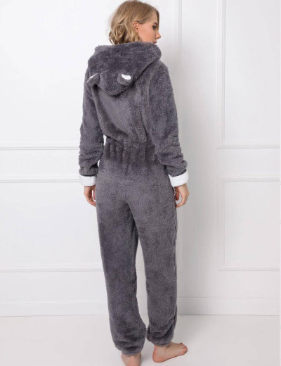 Теплый плюшевый комбинезон Aruelle FIONA, Цвет: графит, Размеры: XS, изображение 3