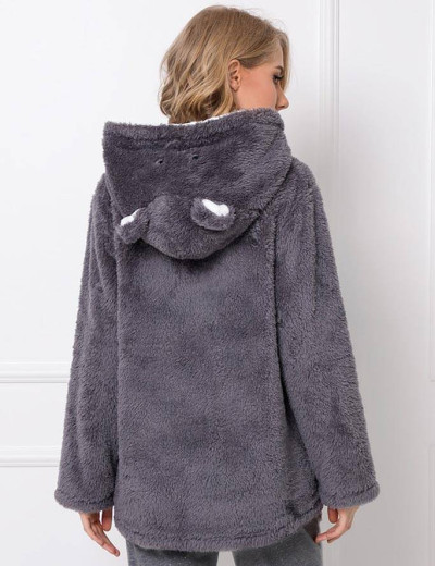 Теплая толстовка с капюшоном Aruelle FIONA, Цвет: графит, Размеры: XS, изображение 2