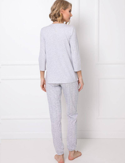 Пижамный комплект с брюками Aruelle MARTHINE, Цвет: серый, Размеры: XS, изображение 3