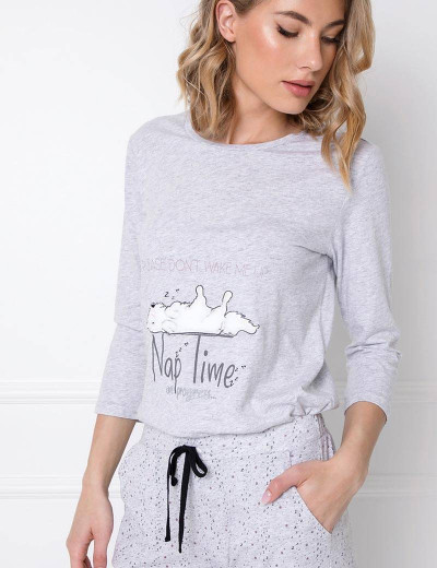 Пижамный комплект с брюками Aruelle MARTHINE, Цвет: серый, Размеры: XS, изображение 4