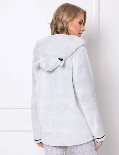 Плюшевая толстовка с капюшоном Aruelle MARTHINE, Цвет: светло-серый, Размеры: XS, изображение 2