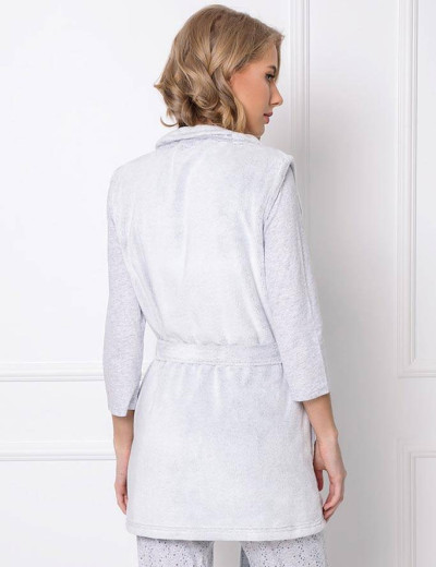 Уютный домашний жилет Aruelle MARTHY, Цвет: светло-серый, Размеры: S, изображение 2