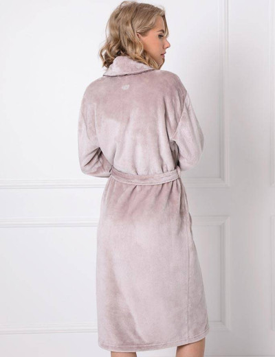 Теплый халат Aruelle MARY LATTE, Цвет: кофейный, Размеры: XS, изображение 2