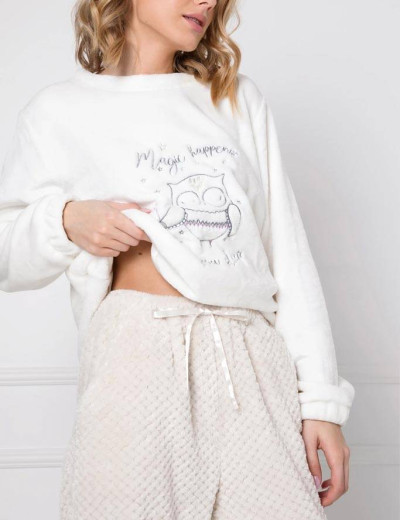 Теплый домашний комплект Aruelle WILLY, Цвет: бежевый, Размеры: M, изображение 4