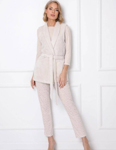 Теплый плюшевый жилет Aruelle WILLY, Цвет: бежевый, Размеры: XS, изображение 2