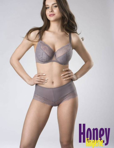 Бюстгальтер полумягкий Honey H38-17-L серый жемчуг, Цвет: серый жемчуг, Размеры: 85F, изображение 4