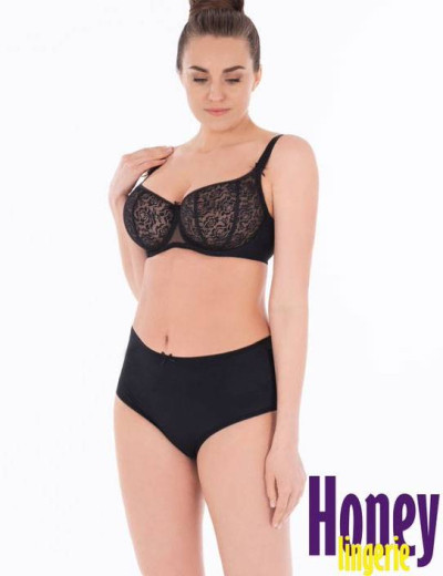 Бюстгальтер балконет мягкий Honey H40-21-L черный, Цвет: черный, Размеры: 95B, изображение 4 Бюстгальтер балконет мягкий Honey H40-21-L черный, Цвет: черный, Размеры: 95B, изображение 4