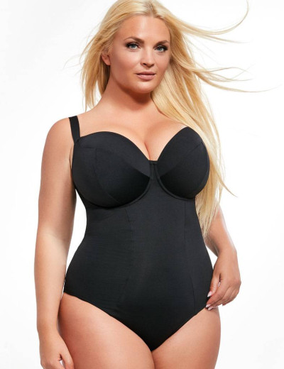 Черный закрытый купальник Kris Line BEACH BLACK BODY soft, Цвет: черный, Размеры: 90D, изображение 4