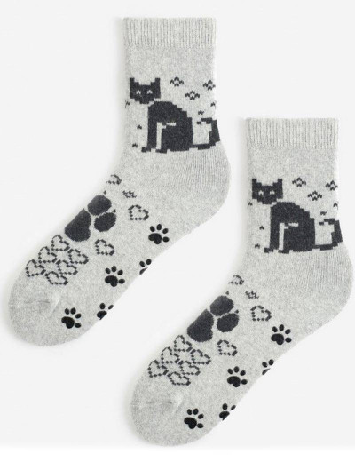 Теплые носки Marilyn ANGORA TERRY ABS T39 серый, Цвет: серый, Размеры: UN, изображение 2