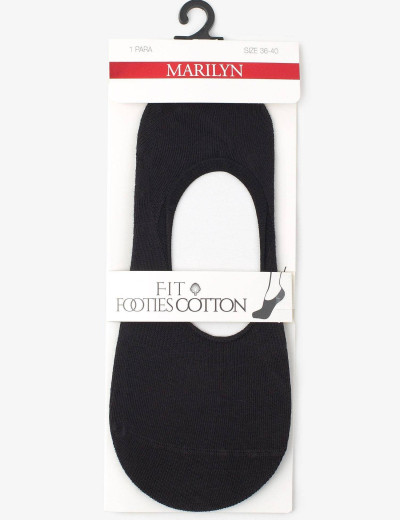 Подследники хлопковые Marilyn STOPKI FIT FOOTIES COTTON черный, Цвет: черный, Размеры: UN, изображение 2