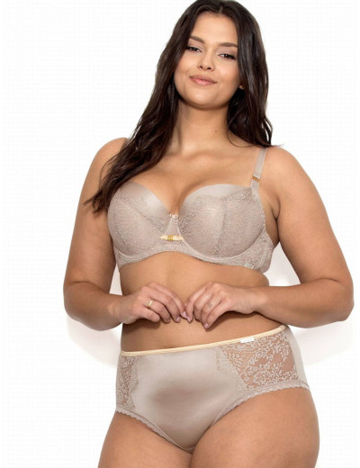 Бюстгальтер балконет Nipplex GALINA U, Цвет: мокка, Размеры: 75D, изображение 2