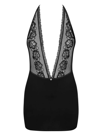 Сексуальная сорочка с трусиками Obsessive CANNDIS CHEMISE, Цвет: черный, Размеры: L/XL, изображение 3