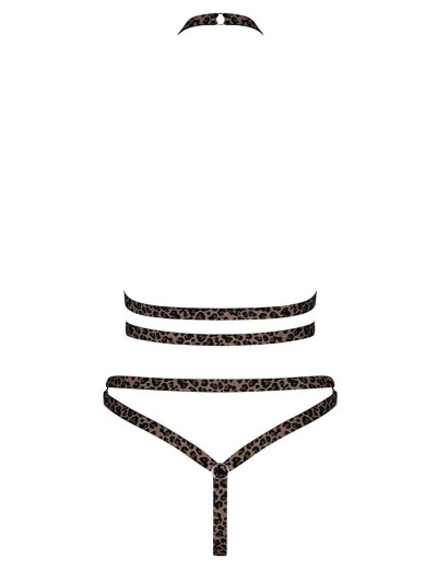 Дерзкий комплект Obsessive TIGRITA SET, Цвет: леопард, Размеры: XL/2XL, изображение 4