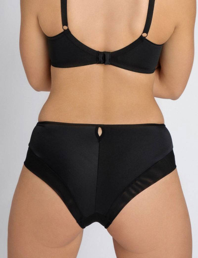 Высокие трусы бразилиана Subtille CHARLOTTE braz черный, Цвет: черный, Размеры: S, изображение 2