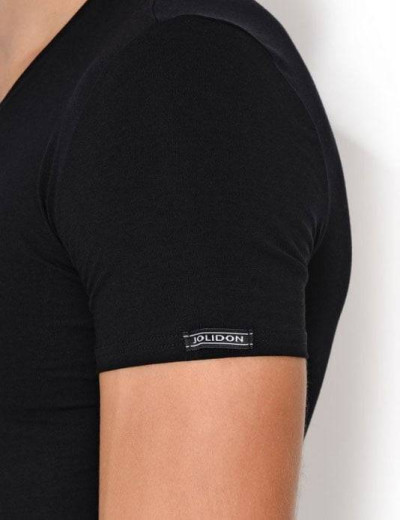 Футболка с треугольным вырезом Jolidon M17BL black, Цвет: black (черный), Размеры: M, изображение 5