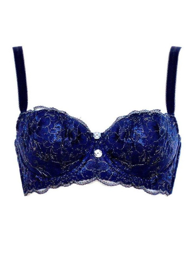 Бюстгальтер балконет «тюльпан» Vena VB-314, Цвет: темно-синий, Размеры: 70D, изображение 3