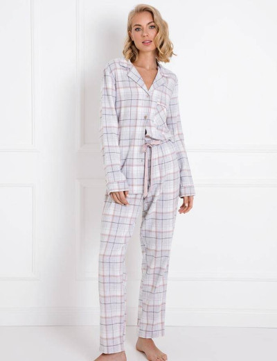 Фланелевая пижама с брюками Aruelle AMALIA, Цвет: светло-серый, Размеры: XS, изображение 2 Фланелевая пижама с брюками Aruelle AMALIA, Цвет: светло-серый, Размеры: XS, изображение 2