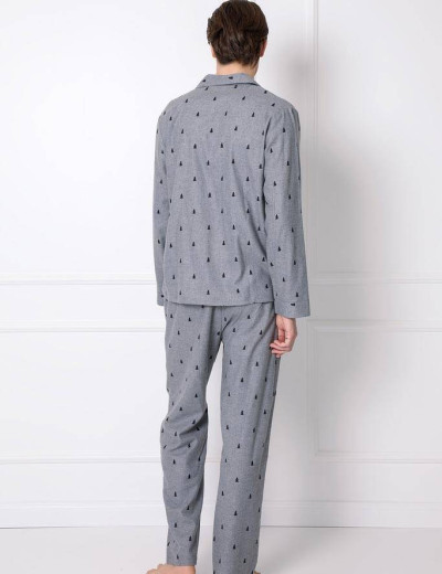 Хлопковый пижамный комплект Aruelle ELLIS, Цвет: серый, Размеры: 2XL, изображение 3